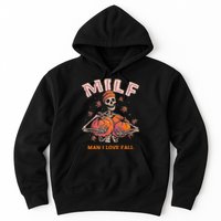 MILF Man I Love Fall Funny Skeleton Pumpkin Autumn Lover Hoodie