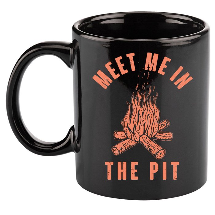 Meet Me In The Pit Campfire 11oz C Handle Ceramic Mug