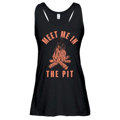Meet Me In The Pit Campfire Ladies Essential Flowy Tank