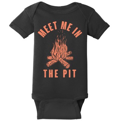 Meet Me In The Pit Campfire Baby Bodysuit