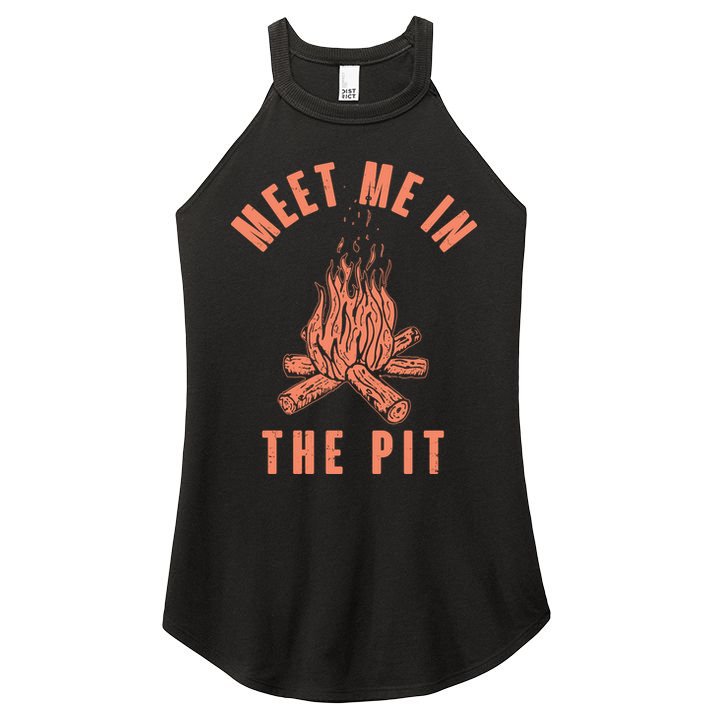 Meet Me In The Pit Campfire Women's Perfect Tri Rocker Tank