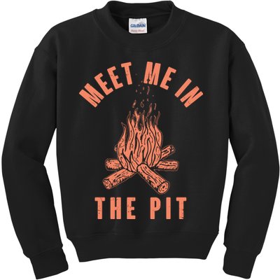 Meet Me In The Pit Campfire Kids Sweatshirt