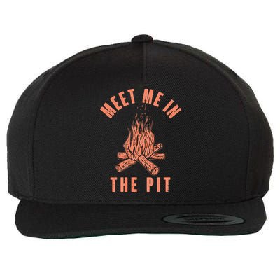 Meet Me In The Pit Campfire Wool Snapback Cap