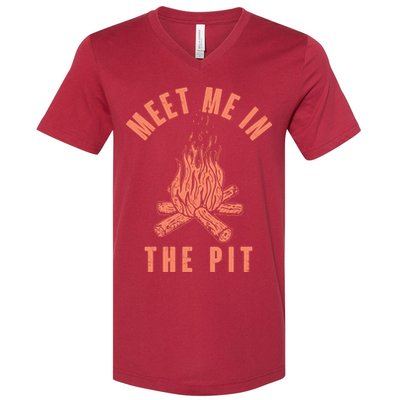 Meet Me In The Pit Campfire V-Neck T-Shirt