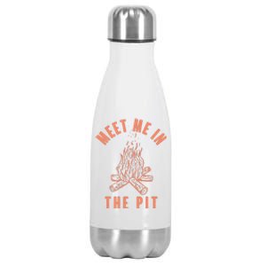 Meet Me In The Pit Campfire Stainless Steel Insulated Water Bottle