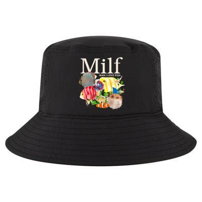 Milf Man I Love Fish Funny Fishing Fisherman Humor Nature Cool Comfort Performance Bucket Hat