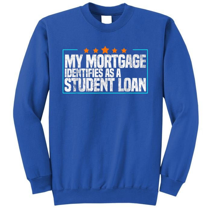 My Mortgage Identifies As A Student Loan College Students Sweatshirt