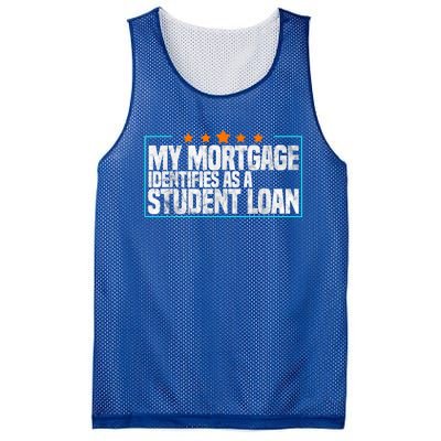 My Mortgage Identifies As A Student Loan College Students Mesh Reversible Basketball Jersey Tank