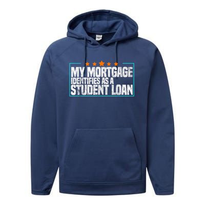 My Mortgage Identifies As A Student Loan College Students Performance Fleece Hoodie