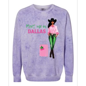 Meet Me In Dallas Colorblast Crewneck Sweatshirt