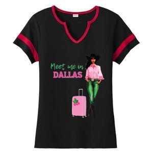 Meet Me In Dallas Ladies Halftime Notch Neck Tee