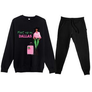 Meet Me In Dallas Premium Crewneck Sweatsuit Set