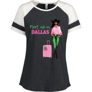 Meet Me In Dallas Enza Ladies Jersey Colorblock Tee