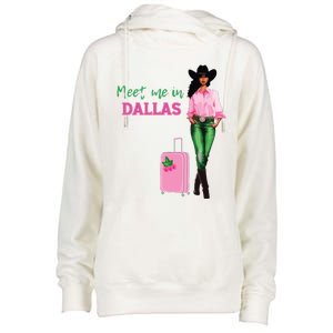 Meet Me In Dallas Womens Funnel Neck Pullover Hood