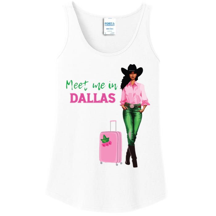 Meet Me In Dallas Ladies Essential Tank