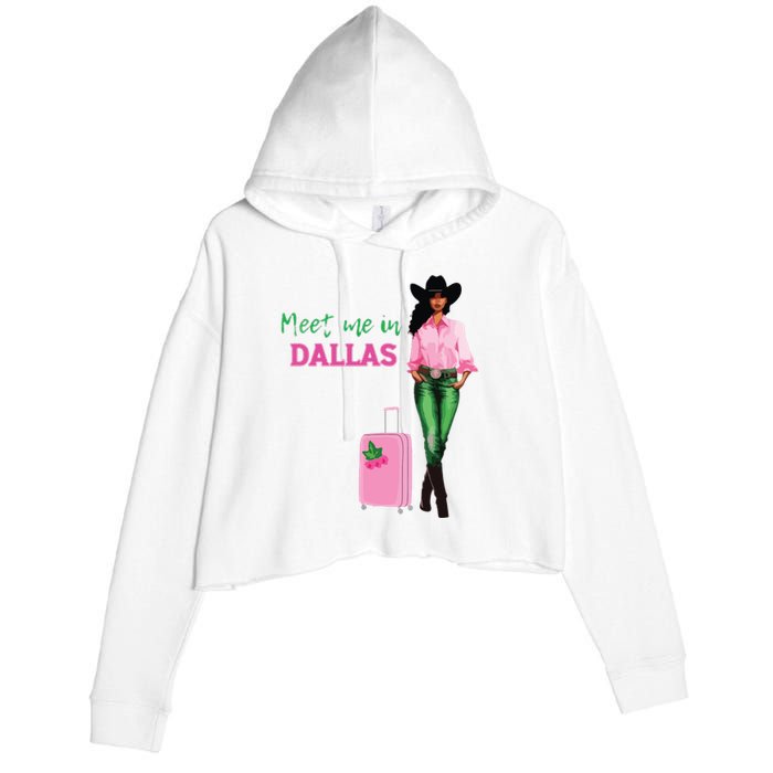 Meet Me In Dallas Crop Fleece Hoodie