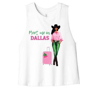 Meet Me In Dallas Women's Racerback Cropped Tank