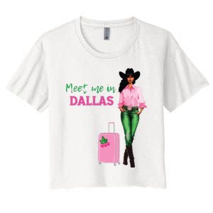 Meet Me In Dallas Women's Crop Top Tee