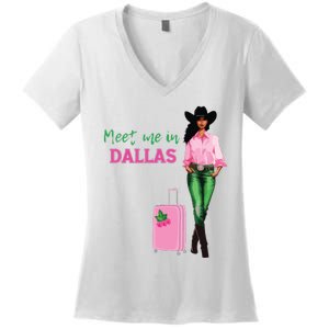 Meet Me In Dallas Women's V-Neck T-Shirt