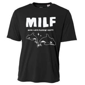 Milf Man I Love Flippin’ Boats Cooling Performance Crew T-Shirt