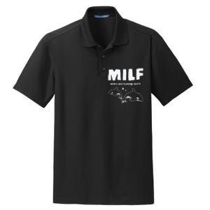 Milf Man I Love Flippin’ Boats Dry Zone Grid Polo