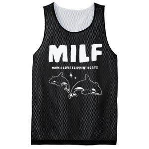 Milf Man I Love Flippin’ Boats Mesh Reversible Basketball Jersey Tank