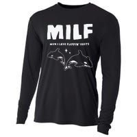 Milf Man I Love Flippin’ Boats Cooling Performance Long Sleeve Crew