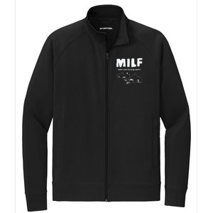 Milf Man I Love Flippin’ Boats Stretch Full-Zip Cadet Jacket