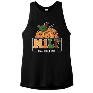 MILF Man I Love Fall Pumpkin Funny Ladies PosiCharge Tri-Blend Wicking Tank