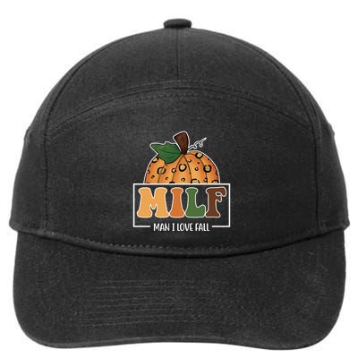 MILF Man I Love Fall Pumpkin Funny 7-Panel Snapback Hat