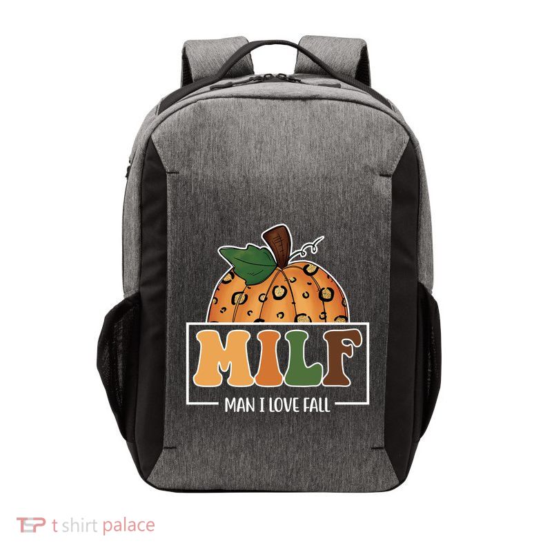 MILF Man I Love Fall Pumpkin Funny Vector Backpack