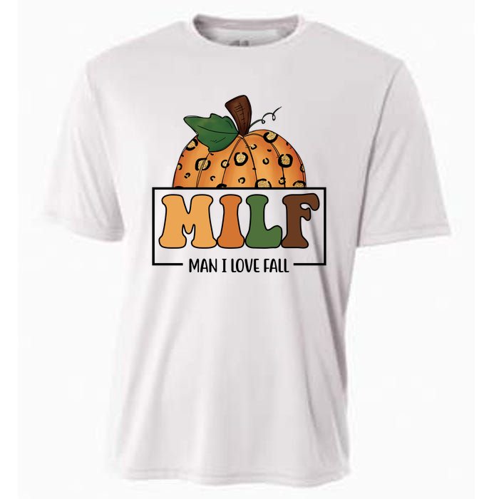 MILF Man I Love Fall Pumpkin Funny Cooling Performance Crew T-Shirt