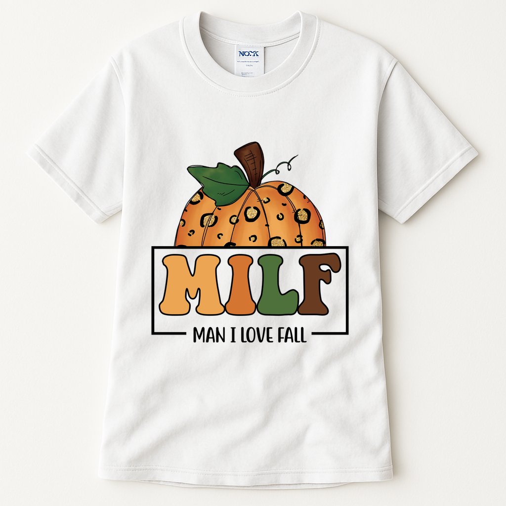 MILF Man I Love Fall Pumpkin Funny Tall T-Shirt