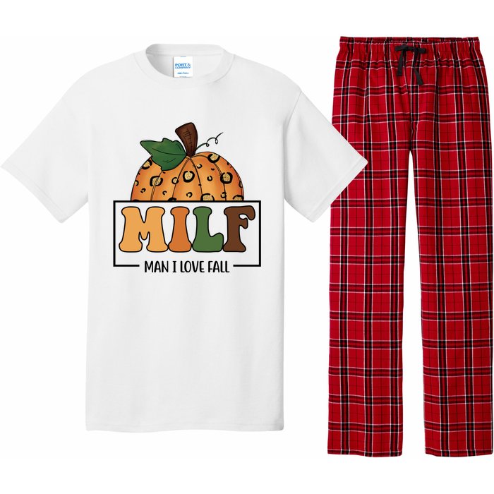 MILF Man I Love Fall Pumpkin Funny Pajama Set