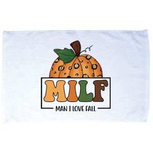 MILF Man I Love Fall Pumpkin Funny Microfiber Hand Towel