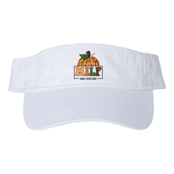 MILF Man I Love Fall Pumpkin Funny Valucap Bio-Washed Visor