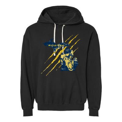 Michigan Garment-Dyed Fleece Hoodie