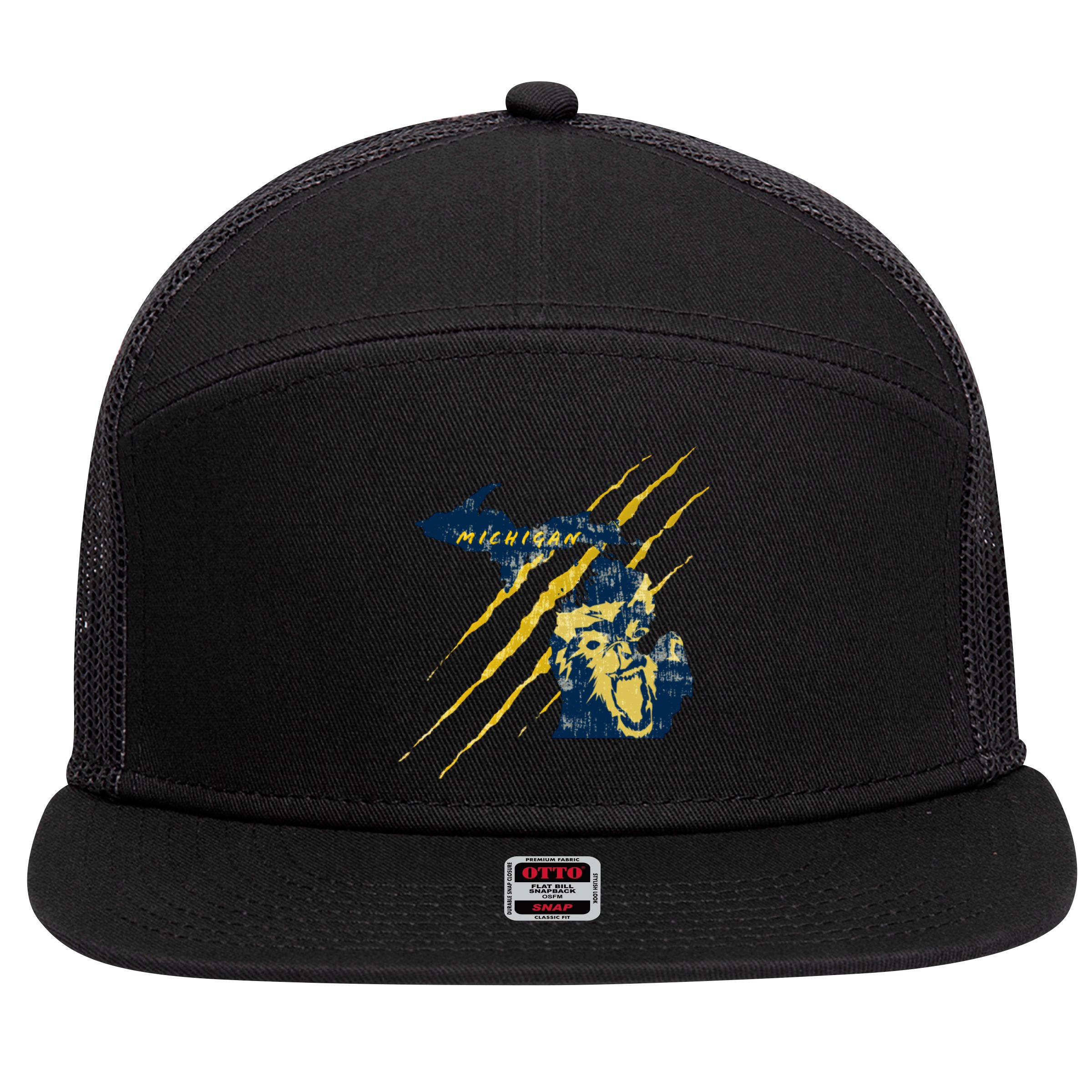 Michigan 7 Panel Mesh Trucker Snapback Hat