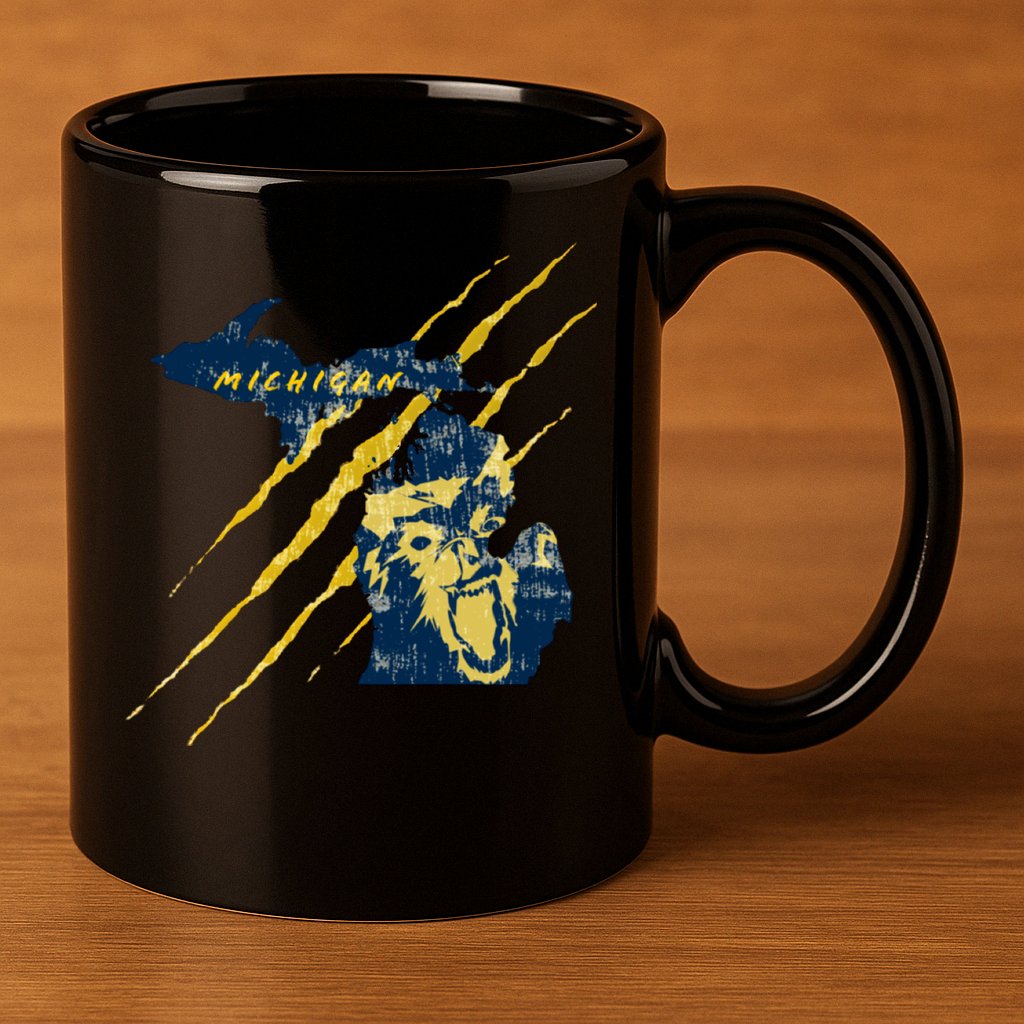 Michigan 11oz C Handle Ceramic Mug