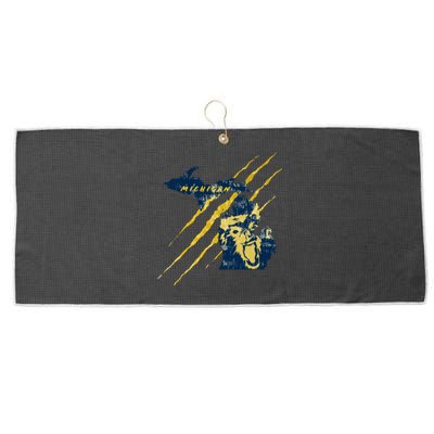 Michigan Large Microfiber Waffle Golf Towel