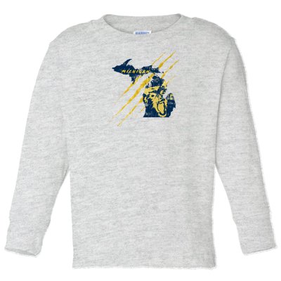 Michigan Toddler Long Sleeve Shirt