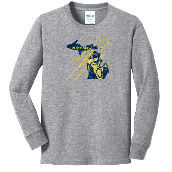 Michigan Kids Long Sleeve Shirt