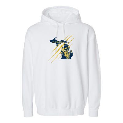 Michigan Garment-Dyed Fleece Hoodie