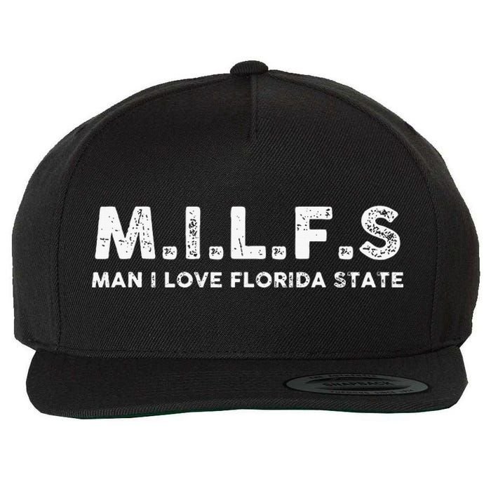 MILFS Man I Love Florida States Vintage Wool Snapback Cap