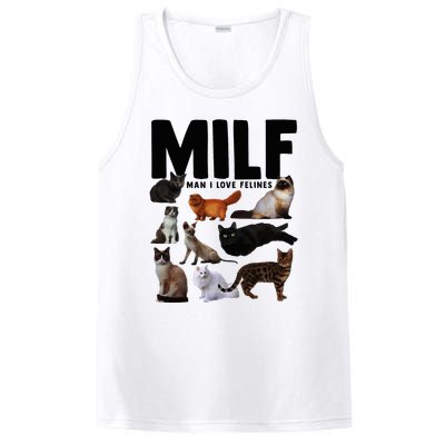 Milf Man I Love Felines Funny Cats PosiCharge Competitor Tank