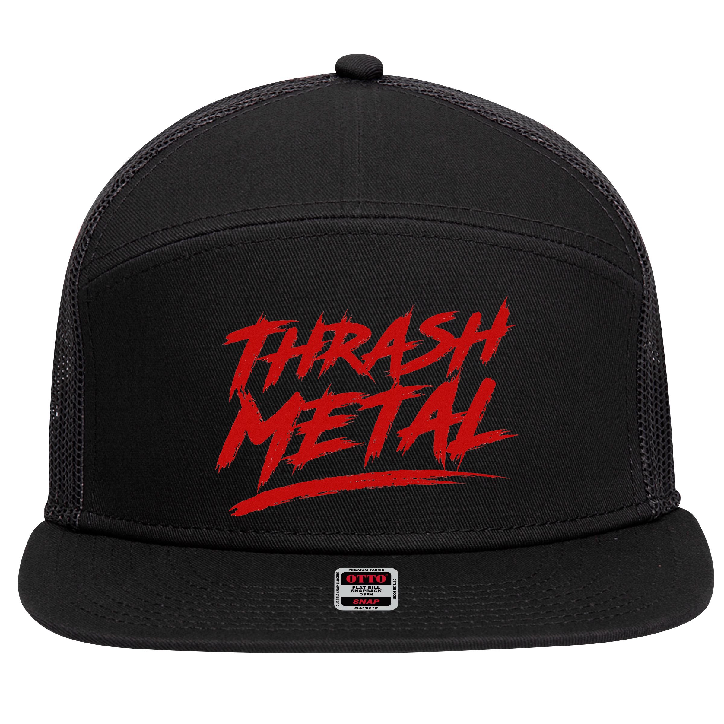 My Music Is Thrash 7 Panel Mesh Trucker Snapback Hat