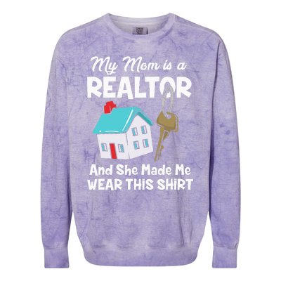 My Mom Is A Realtor Real Estate Agent Colorblast Crewneck Sweatshirt