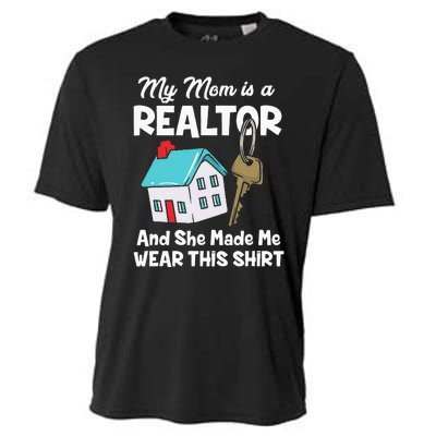 My Mom Is A Realtor Real Estate Agent Cooling Performance Crew T-Shirt