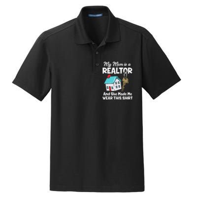 My Mom Is A Realtor Real Estate Agent Dry Zone Grid Polo