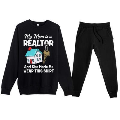 My Mom Is A Realtor Real Estate Agent Premium Crewneck Sweatsuit Set